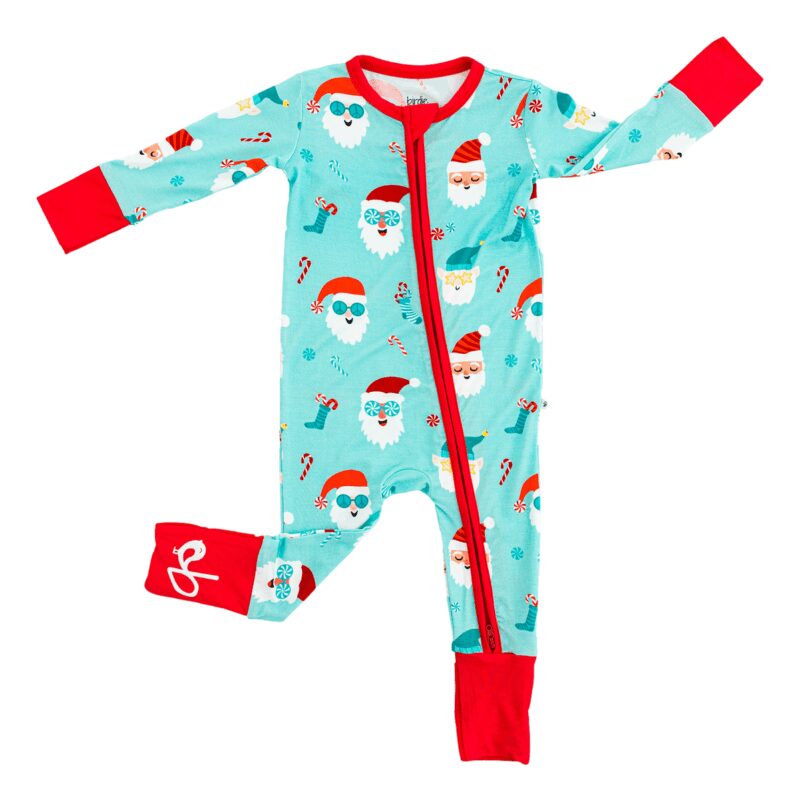 Santa Squad Bamboo Viscose Convertible Romper available at Blossom