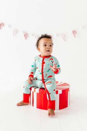 Birdie Bean Santa Squad Bamboo Viscose Convertible Romper