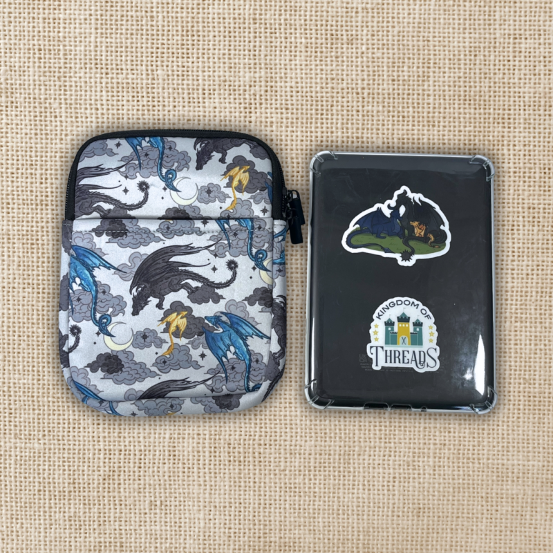 Kingdom of Threads Dragon Trio E-reader Pouch From Fourth Wing Bookmarks