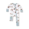 Angel Dear Baby Beavers Bamboo Viscose Zipper Romper