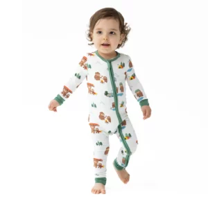 Angel Dear Bigfoot Camping Bamboo Viscose Zipper Romper