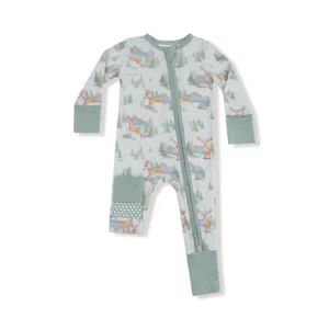 Angel Dear Buck Deer Bamboo Viscose Zipper Romper