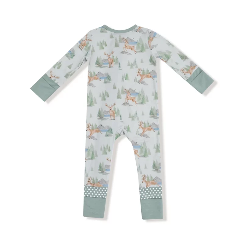 Buck Deer Bamboo Viscose Zipper Romper from Angel Dear