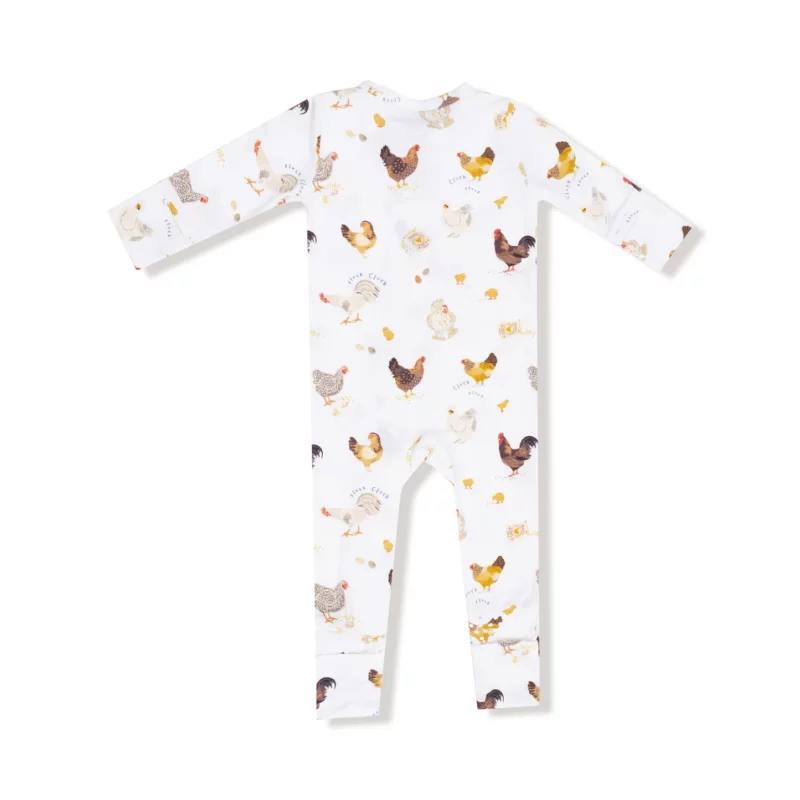 Collector Chickens Bamboo Viscose Zipper Romper
