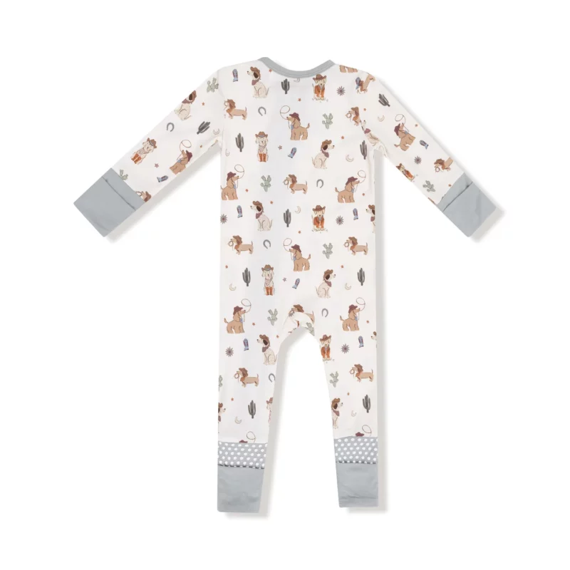 Cowboy Dogs  Bamboo Viscose Zipper Romper