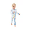 Angel Dear Future Scientist on Blue Bamboo Viscose Zipper Romper