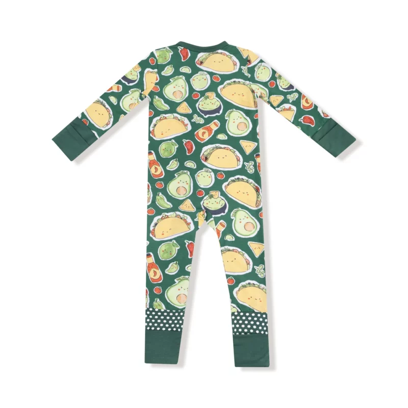 Happy Tacos Bamboo Viscose Zipper Romper