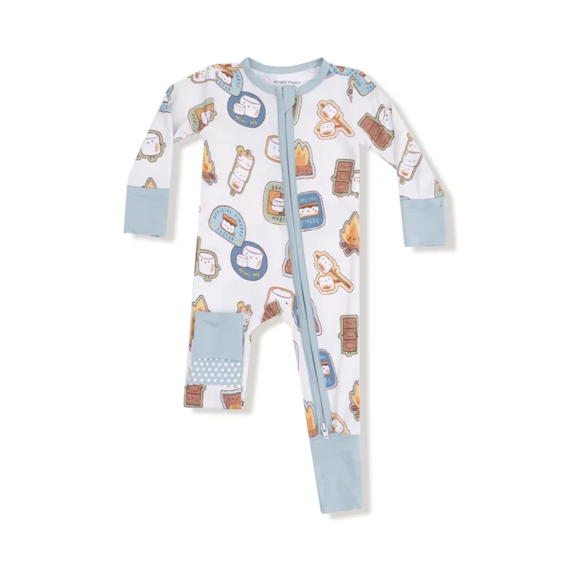 Smores Bamboo Viscose Zipper Romper from Angel Dear
