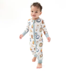 Angel Dear Smores Bamboo Viscose Zipper Romper
