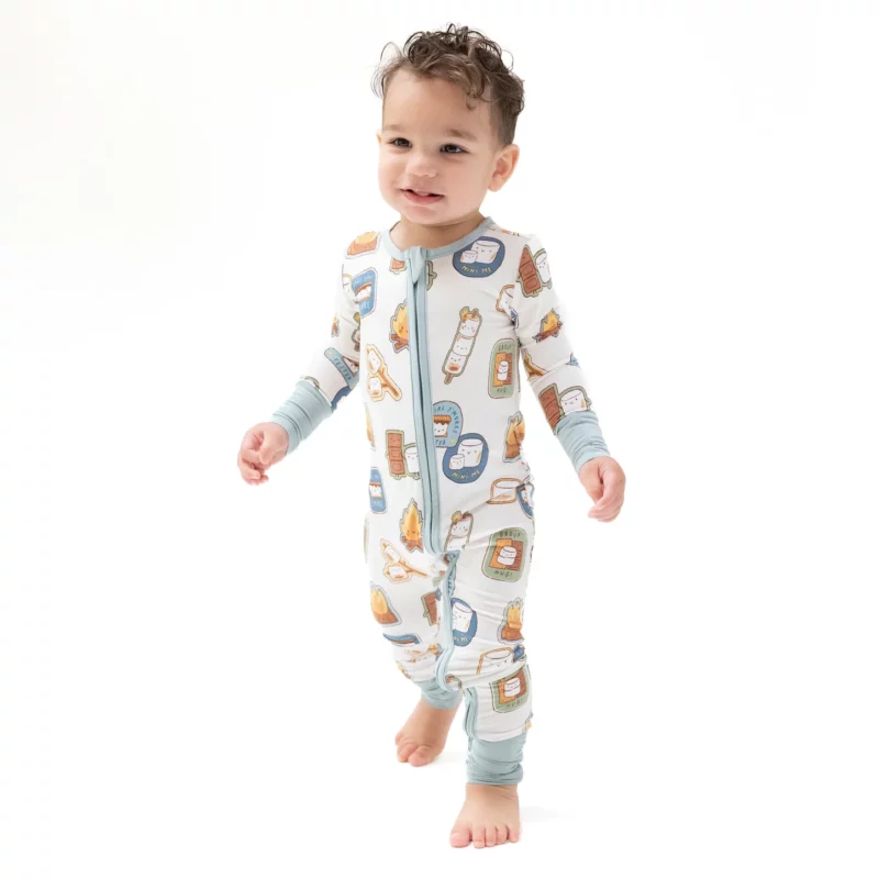 Angel Dear Smores Bamboo Viscose Zipper Romper