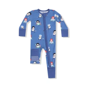Angel Dear Snow Folks Ice Hockey Bamboo Viscose Zipper Romper