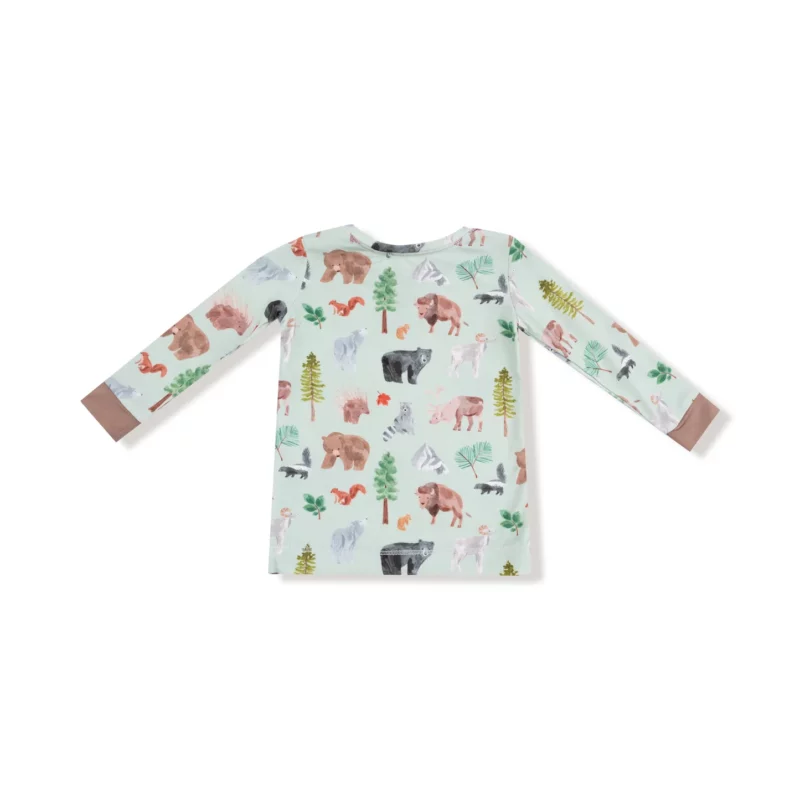 American Woodland Animals Bamboo Viscose Loungewear Set available at Blossom