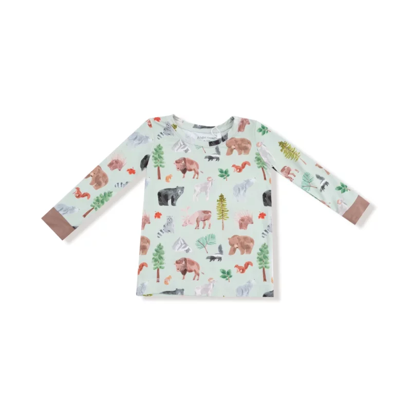 American Woodland Animals Bamboo Viscose Loungewear Set from Angel Dear
