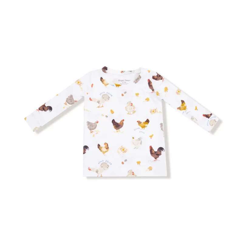 Angel Dear Collector Chickens Bamboo Viscose Loungewear Set
