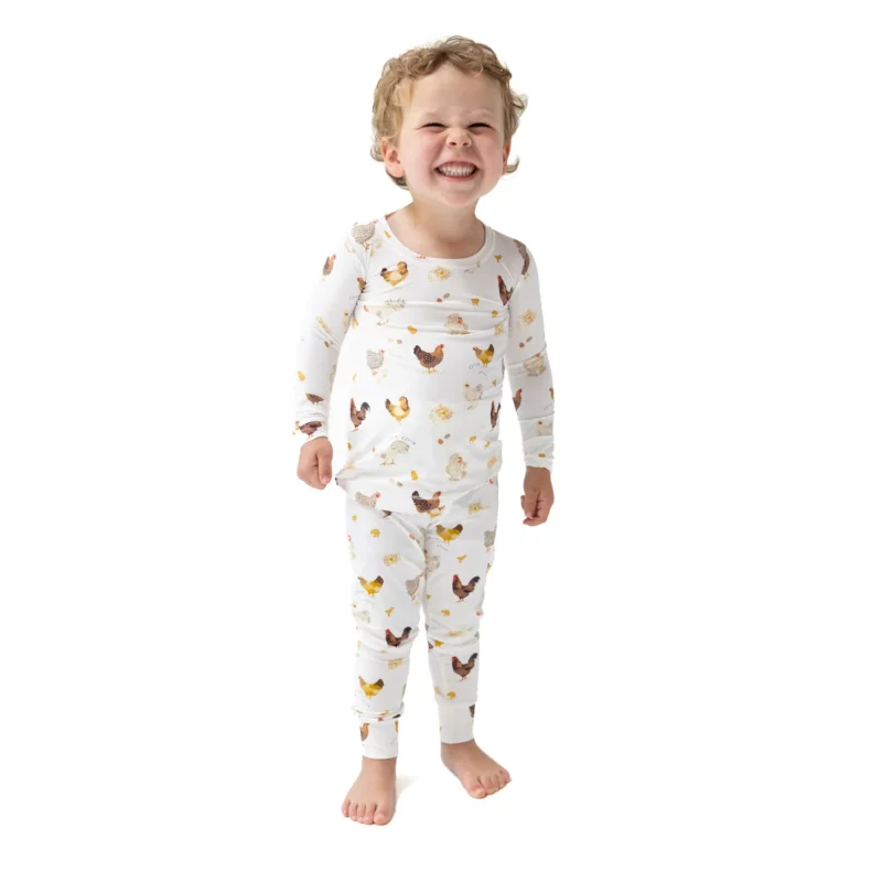 Angel Dear Collector Chickens Bamboo Viscose Loungewear Set