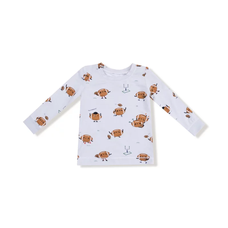 Footballs Playing Football Bamboo Viscose Loungewear Set