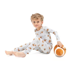 Angel Dear Footballs Playing Football Bamboo Viscose Loungewear Set