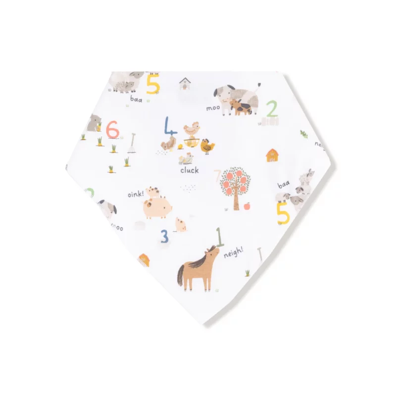 Angel Dear Farm Sounds Bamboo Viscose Bandana Bib