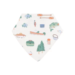 Angel Dear Fishing Things Bamboo Viscose Bandana Bib