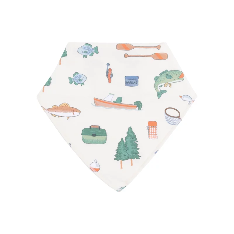Angel Dear Fishing Things Bamboo Viscose Bandana Bib