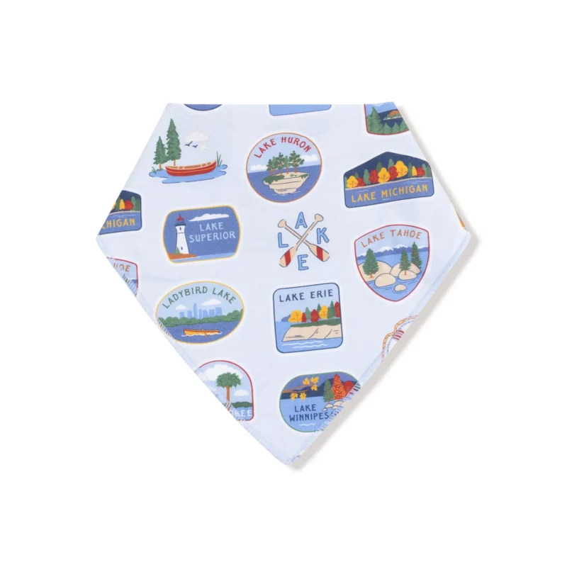 Angel Dear Lake Stickers Bamboo Viscose Bandana Bib