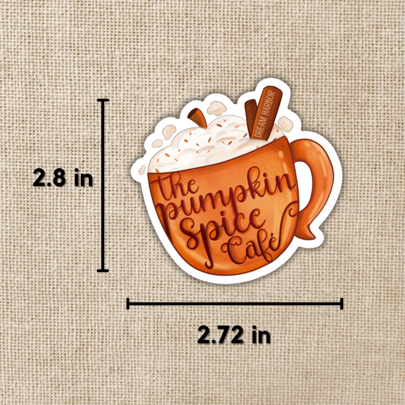Pumpkin Spice Café Sticker From Dream Harbor from Kingdom of Threads