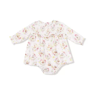 Angel Dear Floral Owl Families Smocked Ruffle Skirted Bubble