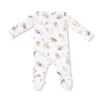 Farm Sounds Bamboo Viscose Zipper Footie from Angel Dear