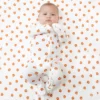 Angel Dear Little Pumpkins Ribbed Modal Zipper Footie