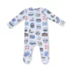 Lake Stickers Bamboo Viscose Zipper Footie from Angel Dear