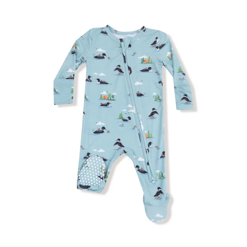 Loons Bamboo Viscose Zipper Footie from Angel Dear