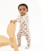 Angel Dear Napping Puppies Bamboo Viscose Zipper Footie