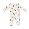 Winter Animal Sports Bamboo Viscose Zipper Footie