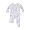 Angel Dear Country Girl Floral Bamboo Viscose Zipper Ruffle Footie