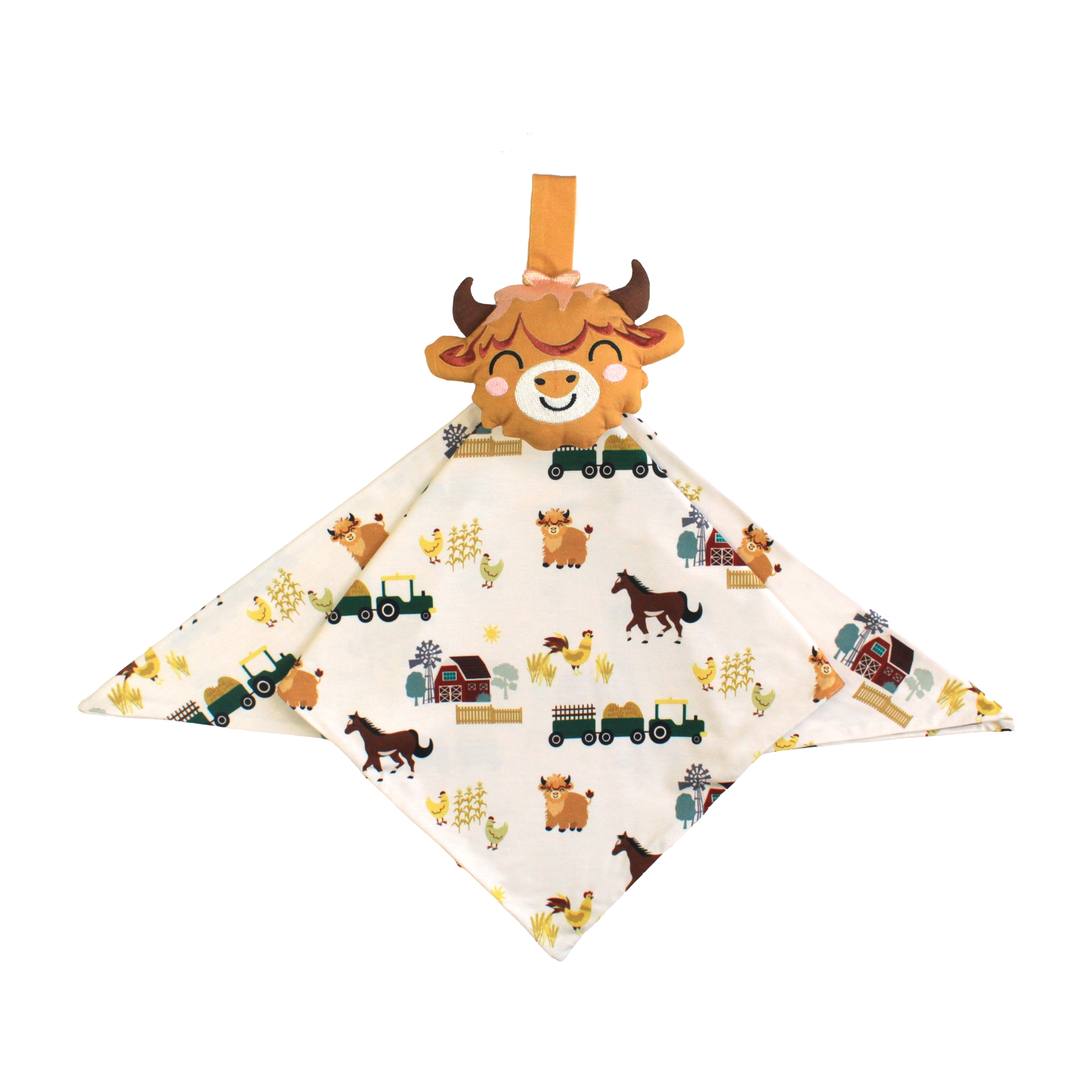 Emerson and Friends On the Farm Highland Cow Bamboo Viscose Lovey