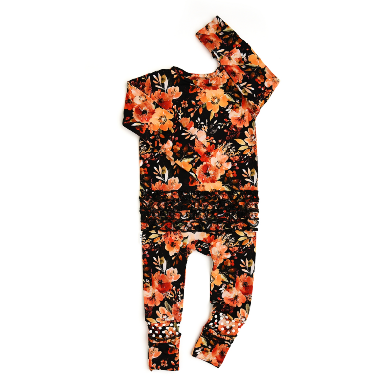 Renee Bamboo Viscose Ruffle Zip Convertible Footie
