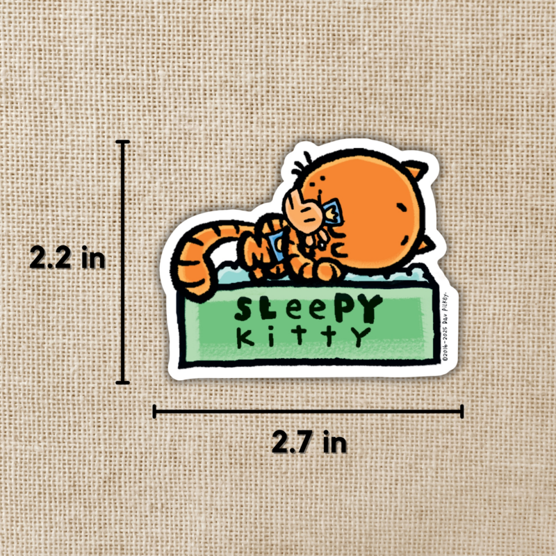 Sleepy Kitty Sticker From Dog Man from Kingdom of Threads