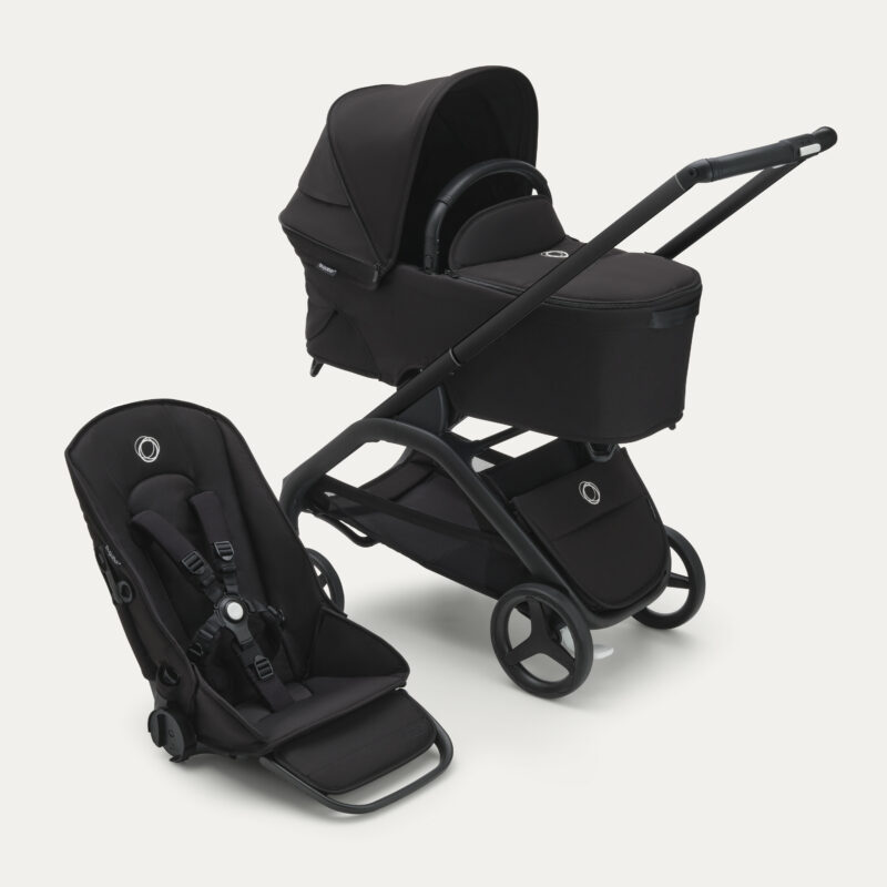 Bugaboo-Bassinet-and-Seat-Stroller-black-chassis-midnight-black-fabrics-midnight-black-sun-canopy-x-PV006715-01 Bugaboo Dragonfly 2-in-1 Stroller Bundle