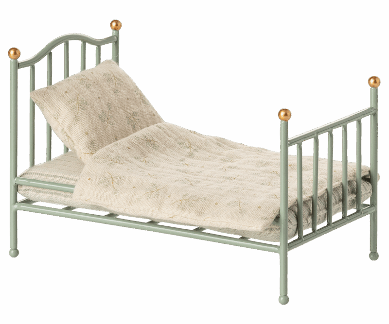 Maileg Vintage Single Bed For Mouse In Mint Maileg Vintage Single Bed For Mouse In Mint