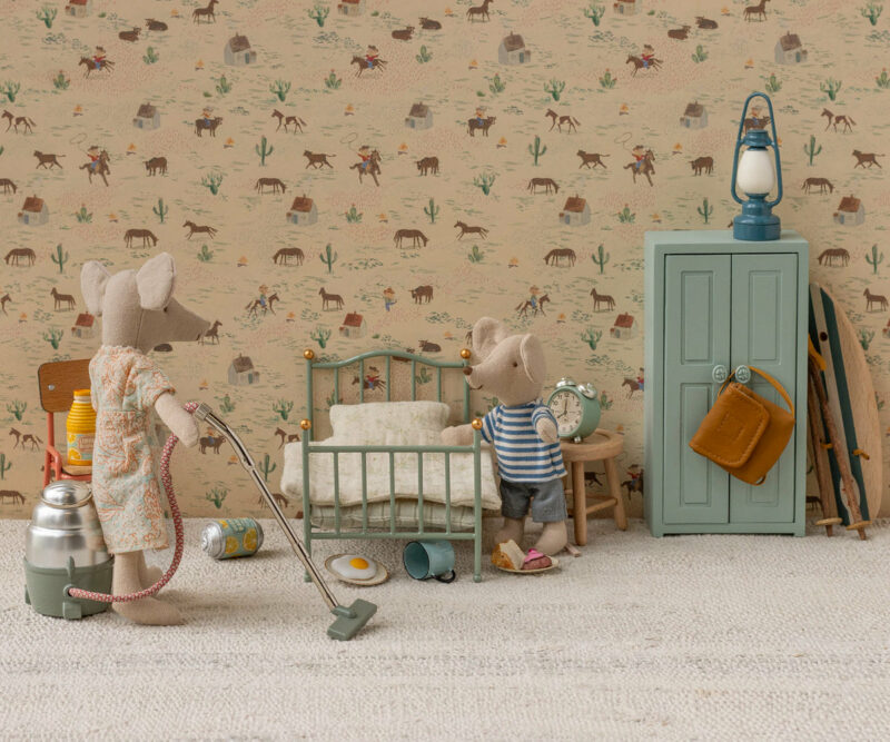 Vintage Single Bed For Mouse In Mint from Maileg