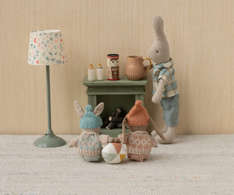 Fireplace For Miniature In Dusty Green from Maileg