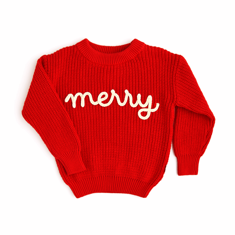 Merry Red Knit Sweater from Gigi and Max