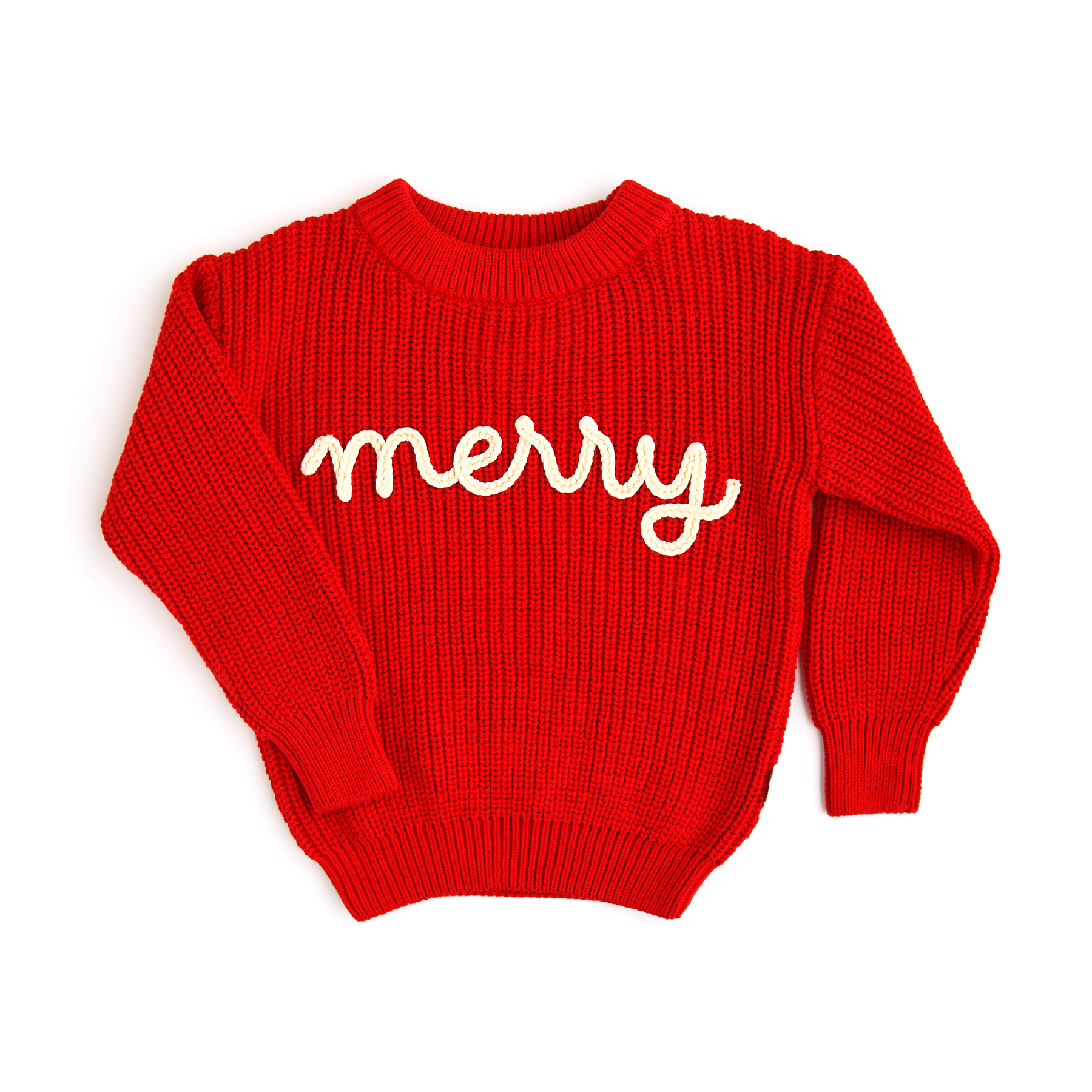 Gigi and Max Merry Red Knit Sweater