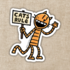 Kingdom of Threads Petey Says Cats Rule Sticker From Dog Man
