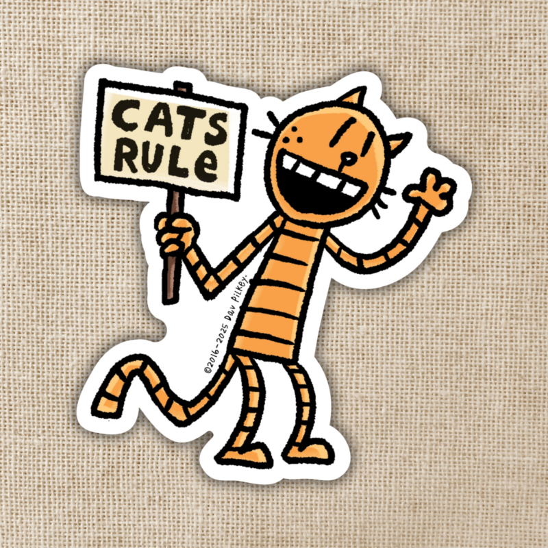 Kingdom of Threads Petey Says Cats Rule Sticker From Dog Man