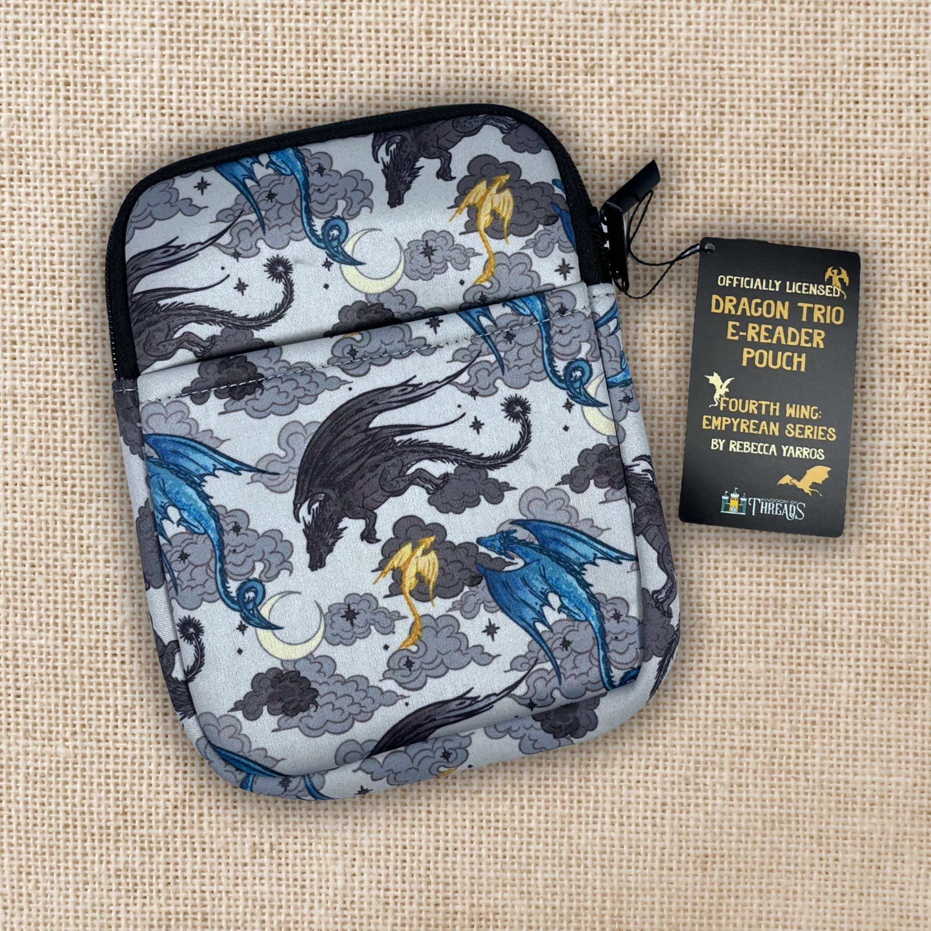 Kingdom of Threads Dragon Trio E-reader Pouch From Fourth Wing
