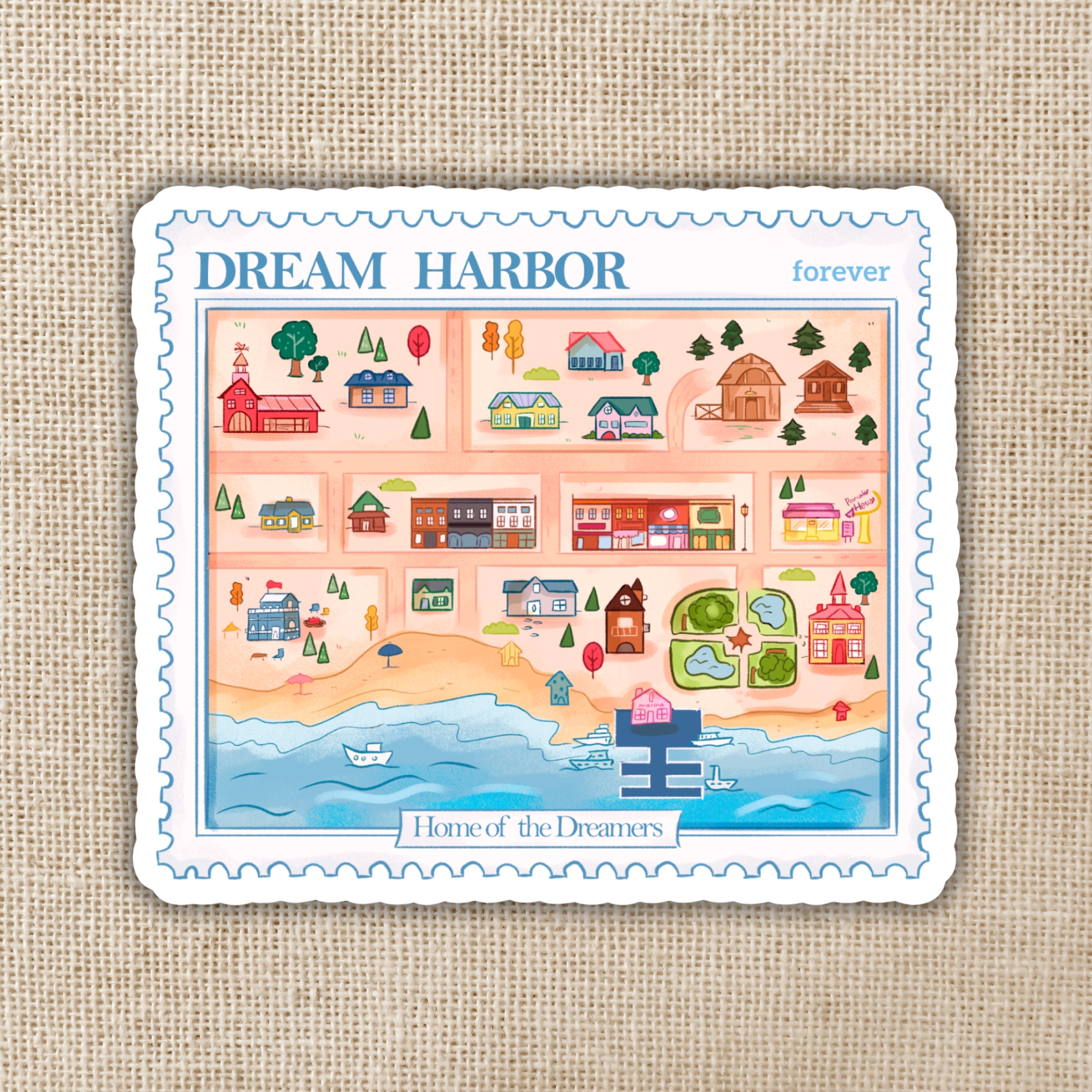 Kingdom of Threads Dream Harbor Collector’s Stamp Sticker