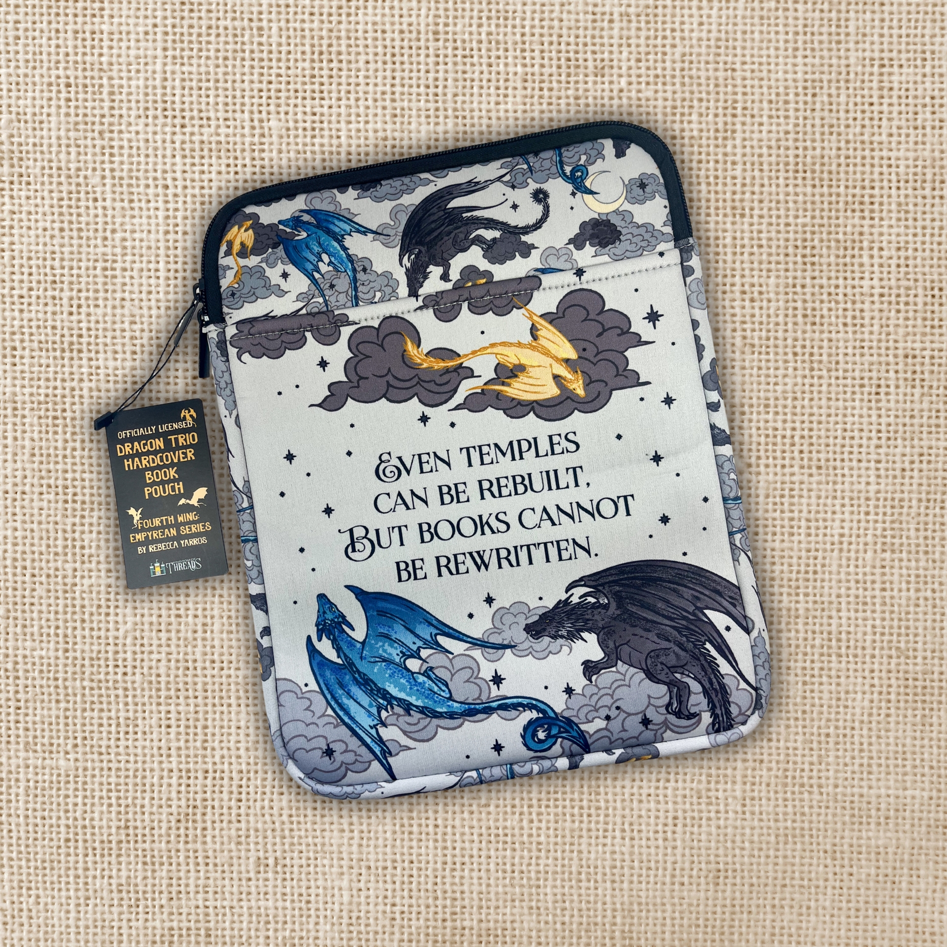 Kingdom of Threads Dragon Trio Hardcover Book Sleeve From Fourth Wing