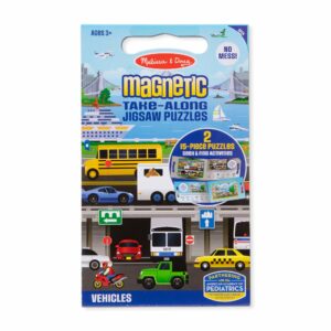 Melissa & Doug Take Along Magnetic Jigsaw Puzzles Vehicles