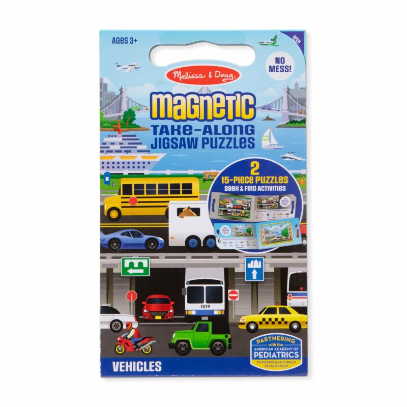 Melissa & Doug Take Along Magnetic Jigsaw Puzzles Vehicles